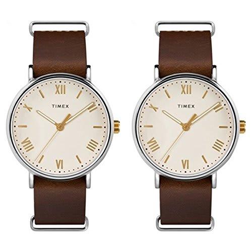 

Timex Southview pair watch with cream dial (TW2R80400) with matching box