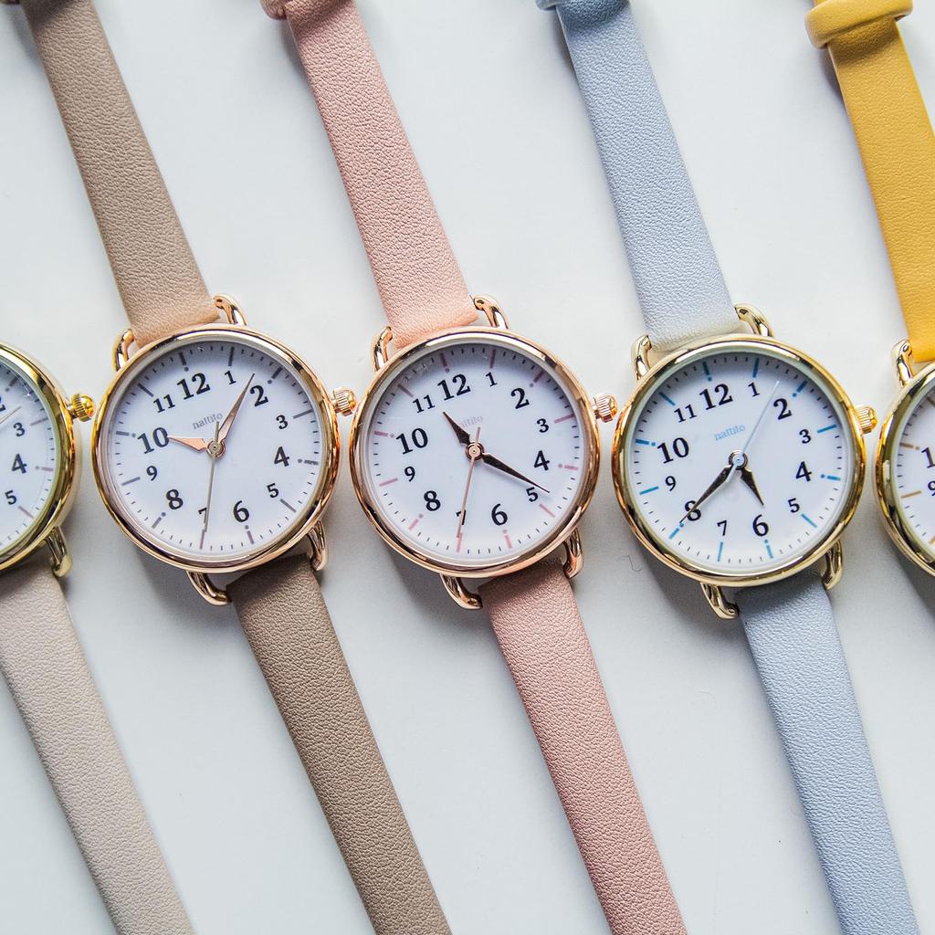 Fieldwork Women's Analog Watch with Leather Strap, Nickel-Free, Long-Lasting, Yellow, NF Fool, YM086-5