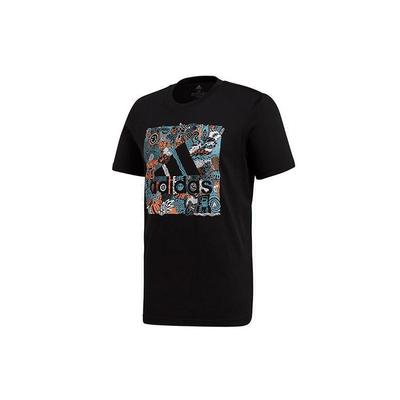Doodle Badge of Sport Short Sleeve Tee Men Tops Black FN1753