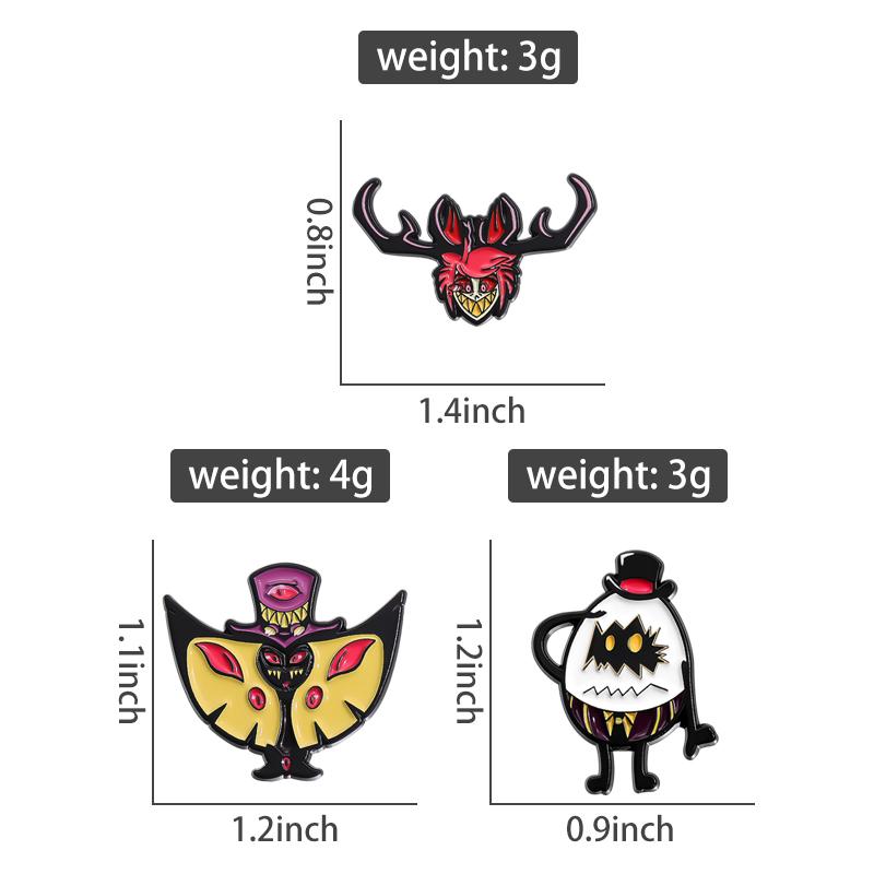 Halloween Anime Characters Enamel Pins Custom Punk Snake Brooches Lapel Badges Cartoon Animal Jewelry Gift for Kids Friends