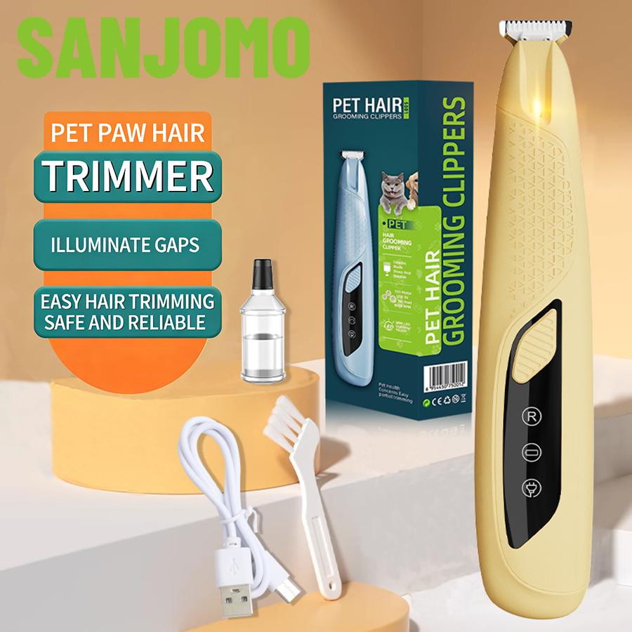 New Pet Hair Trimmer Rechargeable with Light Small Electric Clippers for Dogs And Cats Foot Hair Trimming Pet Grooming Tool