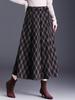 Plaid Pleated A-Line Skirt, Winter 2025 High-Waisted Slimming Style