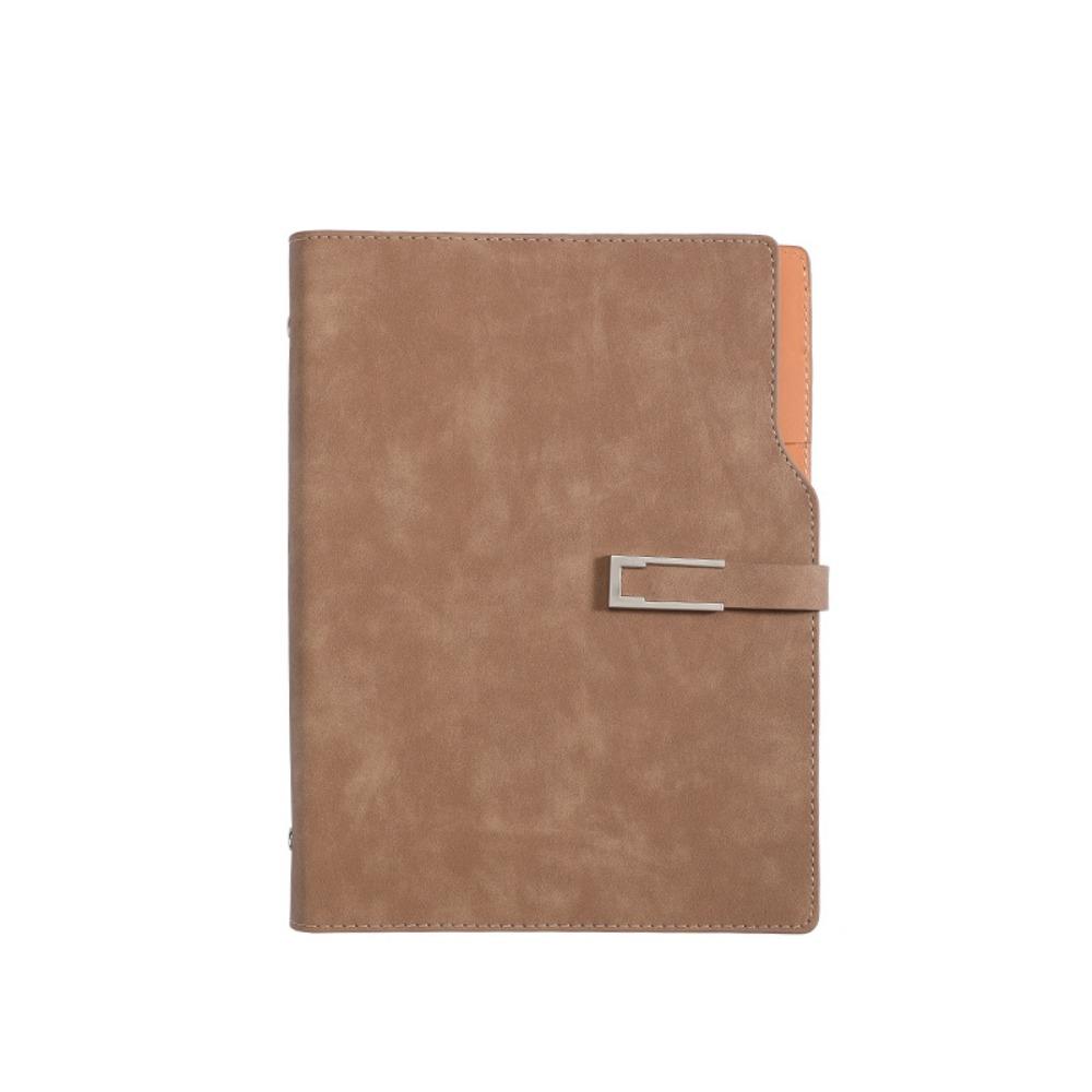 with Card Holder A5 Notebook Retro Meeting Minutes Book Fashion Loose Leaf Notebook  Students