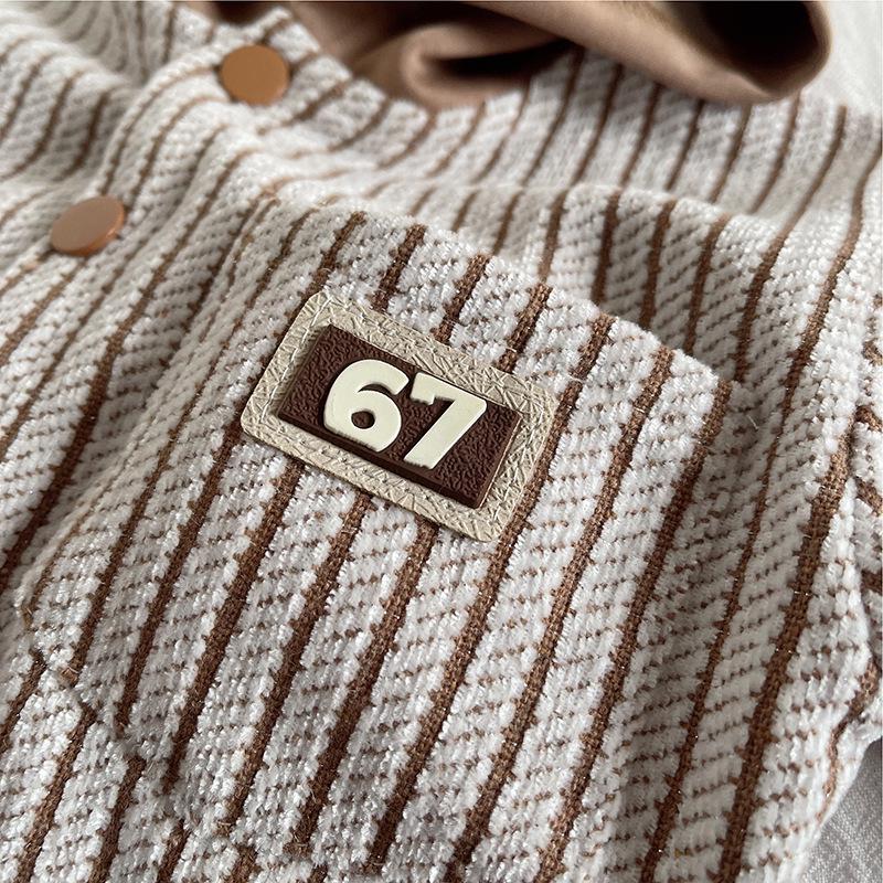 Boys' Striped Hooded Long-Sleeve Shirt - Stylish Kids Autumn & Spring Wear