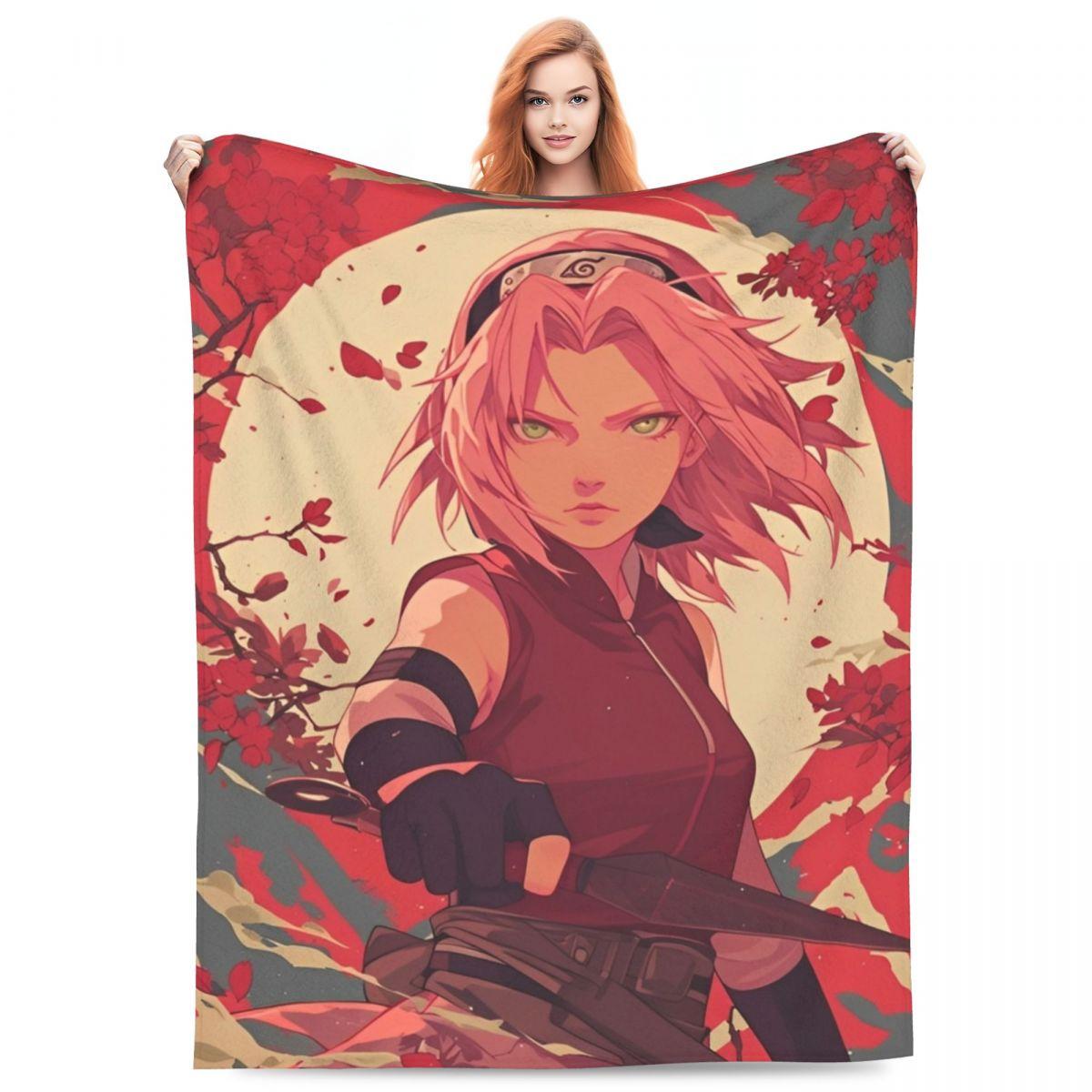 

Japanese Anime Graphic Blankets N-Narutos Flannel Novelty Soft Throw Blankets for Home All Season 30x40in