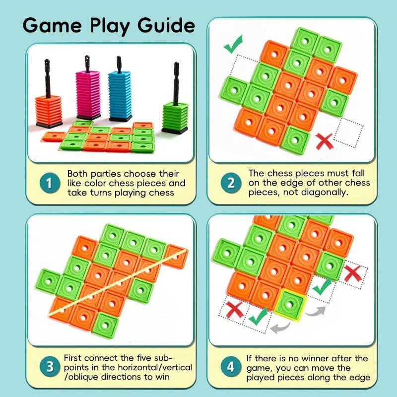 New Portable Educational Gobang Game Toy Desktop Board Game Five-in-a-Row Game For Kid And Adults, Table Chess Easy Carry Gift
