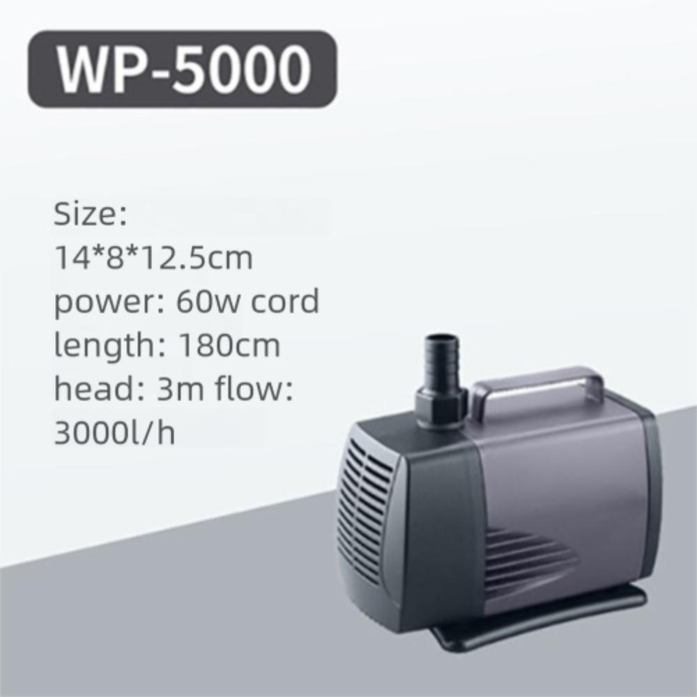 

Ультратихий фонтанний насос Чорний акваріумний фільтрувальний насос Занурювальний водяний насос Гідро/Аквапоніка WP-5000