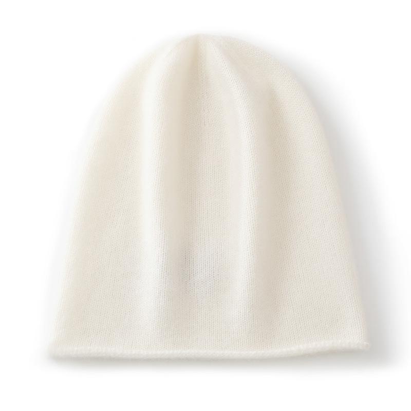 Cashmere Wool Knit Slouchy Hat with Ear Protection for Autumn/Winter (Unisex) One Size