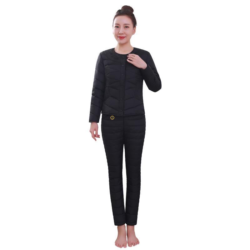 Carbon Fiber Heated Winter Cotton Clothing Set with Three-Speed Temperature Control
