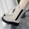 Fashion Booties Black Breathable Elegant With Medium Heels Women's Ankle Boots New In Pu Designer Luxury Hot Boot Y2k Female Short Shoes