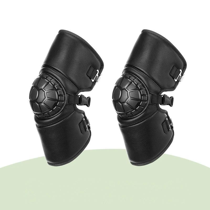Mrazuvzdorné nastavitelné PU kožené teplé chrániče kolen Ochranný chránič Jízdní chrániče kolen Motocyklové chrániče kolen