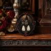 Dark Academia Home Accessories Halloween Wooden Refrigerator Magnet, Vintage Gothic Fridge Magnets, Oval Frame Decorative Metal Surface Magnets