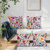 4Pcs Mexican Ethnic Flowers Cushion Covers Single-sided Printed 45CM Throw Pillow Case Cover Sofa Cushion Home Room Decor