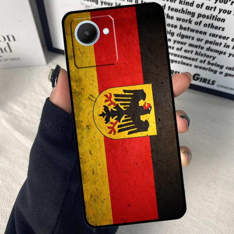 Germany Flag Banner For Realme C63 C71 C55 C67 C51 C75 C61 C65 C53 10 11 12 13 14 15 Pro Plus GT6 GT7 Pro Case