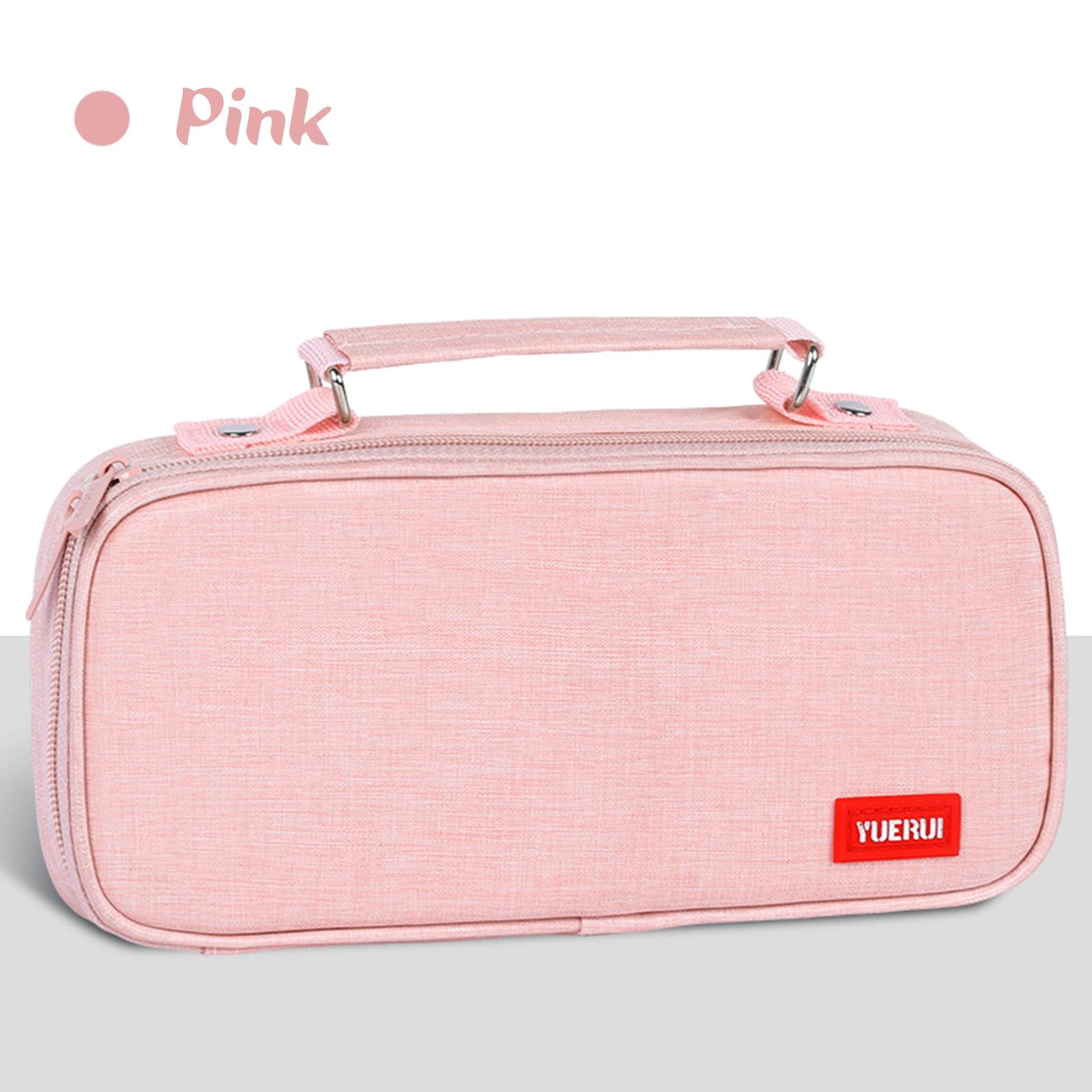 

Творческие канцелярские сумки большой емкости Портативные сумки для карандашей для осмотра розовый