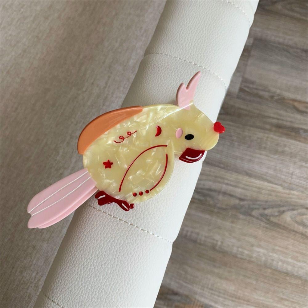 Creative Cartoon Animal Shark Clip Parrot Bird Hair Claw Personalized Acetic Acid Hair Claw  Female