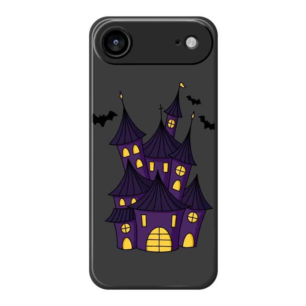 For iPhone 17 Air Case Bat Castle Pattern Printing Straight Edge TPU Phone Back Cover