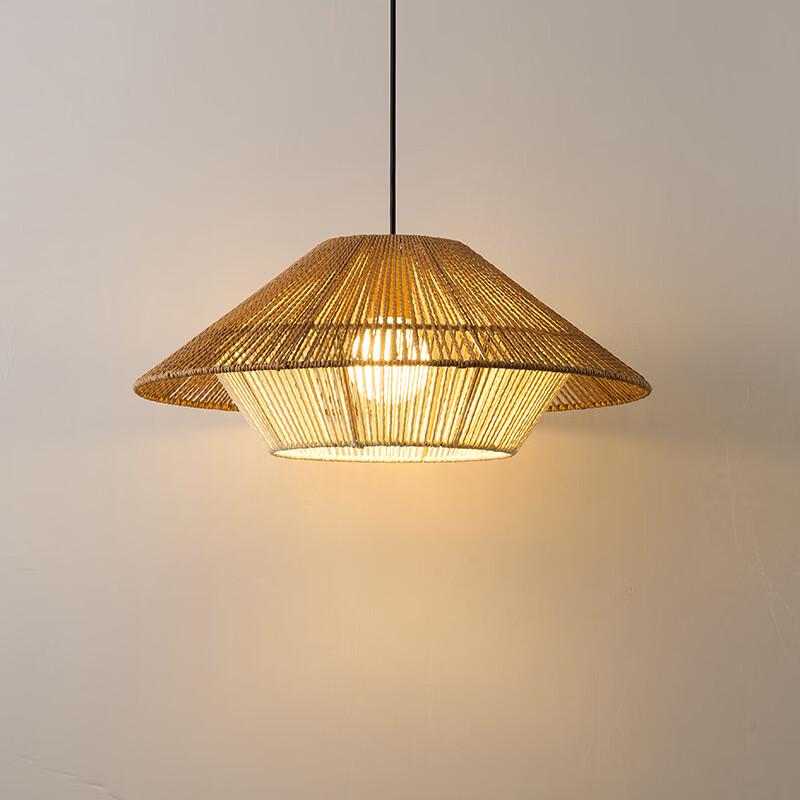 Woven Hemp Rope Pendant Light