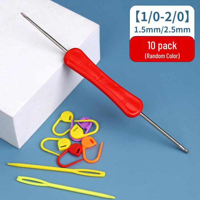 Double-Ended Crochet & Knitting Tool Set: Fine Hooks for Sweaters, Hats, Slippers, Bags