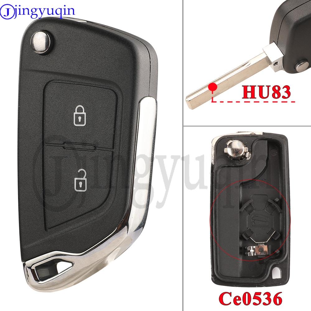 Guscio Chiave Auto Pieghevole Modificato Jingyuqin Ce0536/0523 Hu83 Va2 Per Peugeot 107 207 307 407 306 308 408 508 Citroen C2 C3 C4