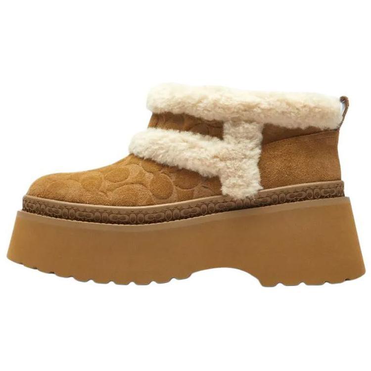 Coach Кристина Замшевые Ботильоны на Меху с Круглым Носком Женские ботинки Коричневые CZ368-TOB 365 27369₽