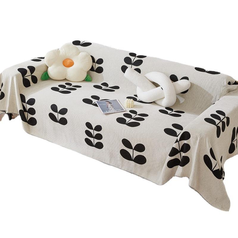 Funda de sofá minimalista moderna, funda completa de chenilla antiarañazos para gatos, toalla para sofá Universal para las cuatro estaciones