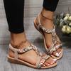Fashion Shoes Female 2025 Hot Sale Wedge Women's Sandals Summer Casual Sandals Women Fashion Mixed Color Bohemian Shoes Ladies Sandalias