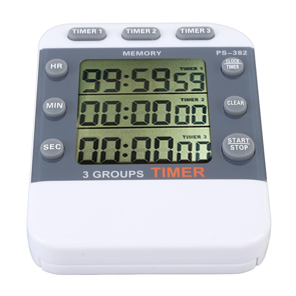 Temporizador Electrónico 3 Canales Recordatorio de Cuenta Atrás Temporizador Digital para Cocina Cocina Escuela Estacionamiento