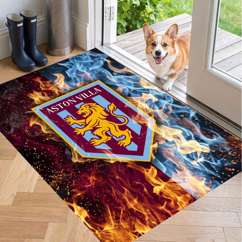 Soft Floor Carpet Aston Villa Football Pattern Area Rug Decorative Mat For Home Room Decoration
