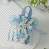 Elegant Florals Print Candy Storage Bag for Bridals Showers Birthday Parties and Holiday Celebration Sturdy Canvas