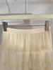 European & American Patchwork Lace Midi A-line Skirt - Sweet, Gentle Style for Women