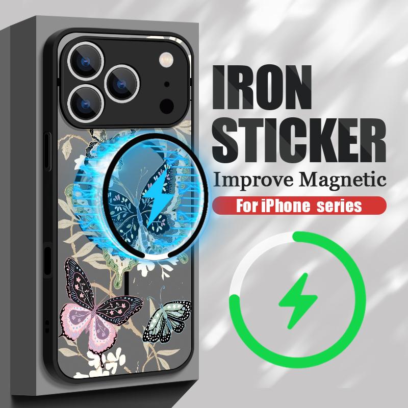 Fantastic Butterfly Print Case For iPhone 17 Pro Max Case iPhone 16 Pro Max 15 14 13 16E 17E Magnetic For Magsafe Hybrid Matte Cover