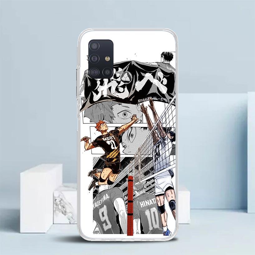 Haikyuu Oya Volleyball Anime Soft Cover for Samsung Galaxy A12 A22 A32 A52 A72 A02S Phone Case Note 20 Ultra 10 S10 Plus A51 A71