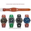 Genuine Calfskin Leather Watchband British Style 20mm 22mm Strap Vintage Watch Band with Base Tray Strap bracer Wrist strap