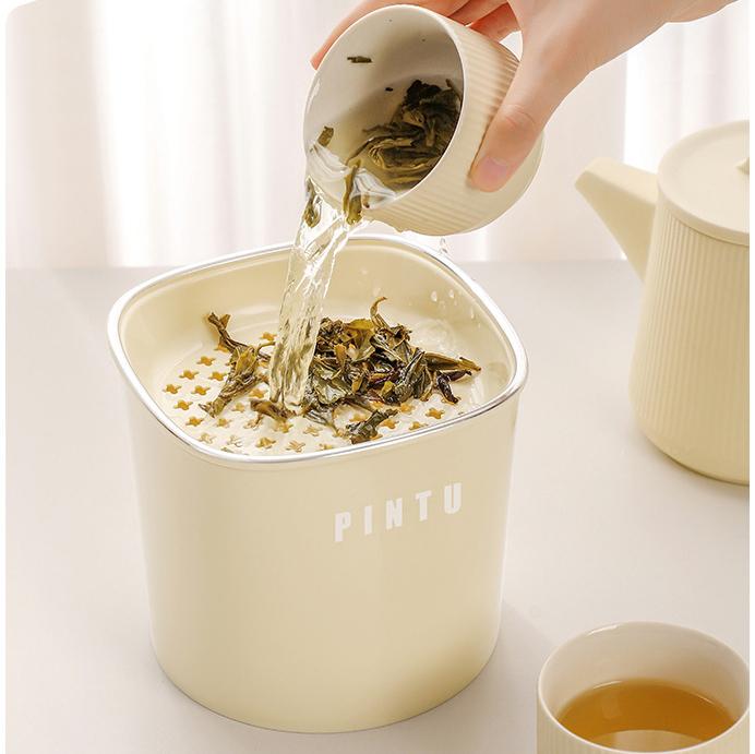 Desktop WastebasketOffice Lidless Classified Waste BoxMini Living RoomWaste Paper BasketTea Leaf Drainage Bin