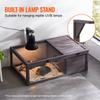 Tortoise Habitat Wooden Tortoise House Indoor & Outdoor 2-Room 38x24x13in