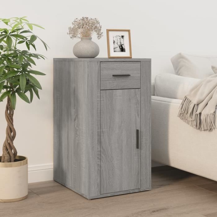 816798 vidaXL Office Cabinet Sonoma Grey 40x49x75 Cm Engineered Wood