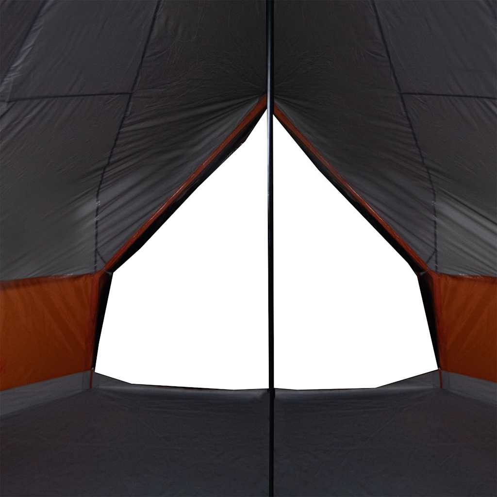 Tipi Family Tent for 6 Persons Gray and Orange Waterproof