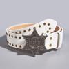Fashionable Jeans Belt with Buckles All-Matched Design Western Cowgirl Waist Belt Star Rivets Punk Wide Belt Decorations