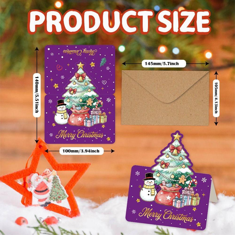 3D Christmas Greeting Cards Multicolor Handwritten Cards Holiday Decor Cards Holiday Decor