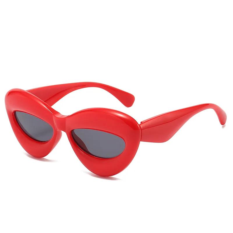 

New Funny Sunglasses Women Cat Eye Thick Inflated Frame UV400 Protection Cute Sun Glasses Fashion Brand Design Gafas