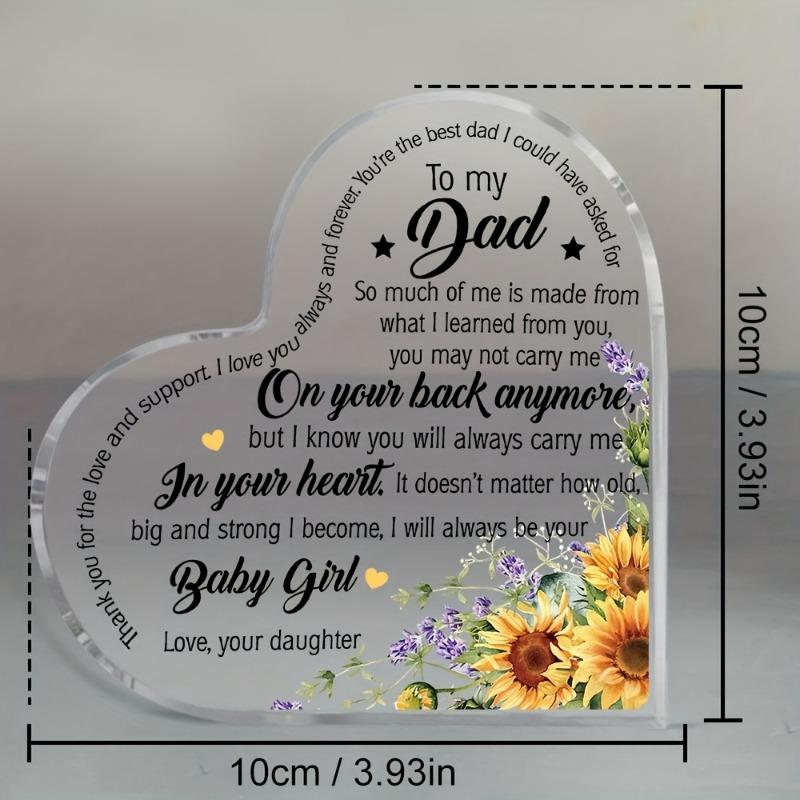 2D Flat, Heart-Shaped Acrylic Tabletop Decor Plaque, Floral Design, Home Decor Plaque Hanging Wall Art Decorative Garden Decoration for Room Door Sign