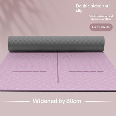TPE Yoga Mat for Girls, Shock Absorption, Silent Non-slip Floor Mat, Home Thickened Sports, Dance and Fitness