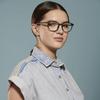 LENSKART BLU | Zero Power Bluecut & Antiglare Computer Eyeglasses For Eye Protection And Strain | Full Rim Round | Men & Women | Medium | LB E13736