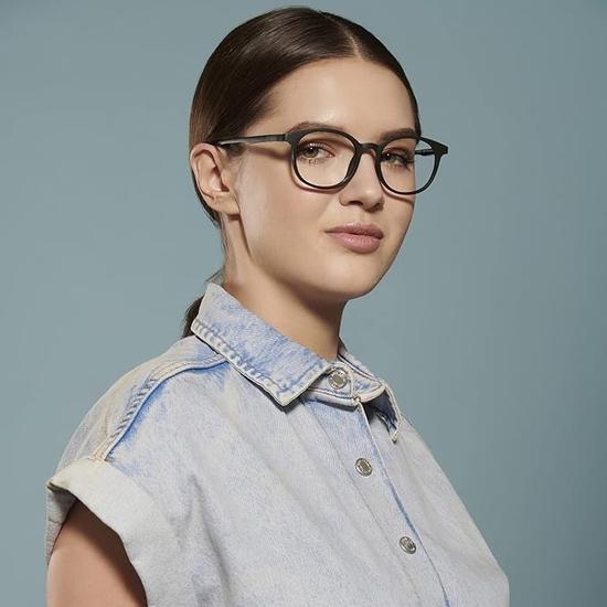 LENSKART BLU | Zero Power Bluecut & Antiglare Computer Eyeglasses For Eye Protection And Strain | Full Rim Round | Men & Women | Medium | LB E13736