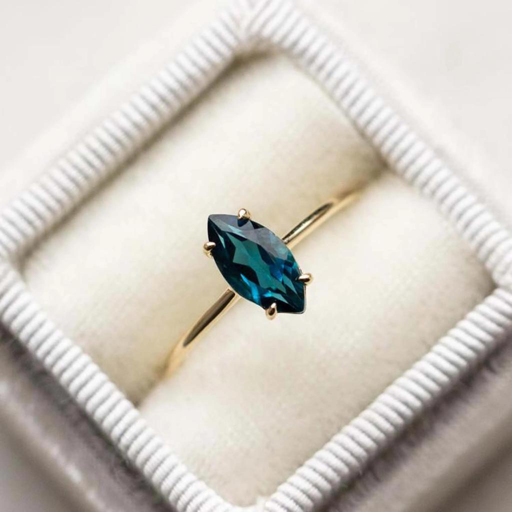 Marquise Cut London Blue Topaz Ring 925 Sterling Silver Blue Topaz Ring Birthday Gift Ring November Birthstone Ring For Her/Women