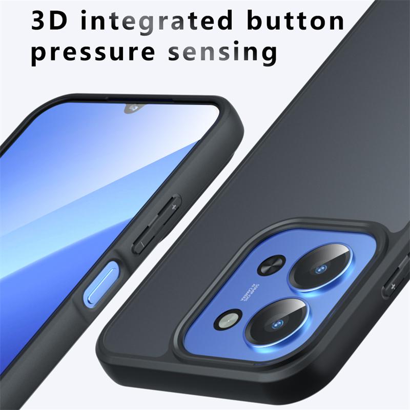 Durchscheinende Matte Hülle für Xiaomi Redmi 15C Stoßfeste Matte PC Vollständige Rückabdeckung für Redmi 15C Hülle für Redmi 15C Hülle 6,9 Zoll