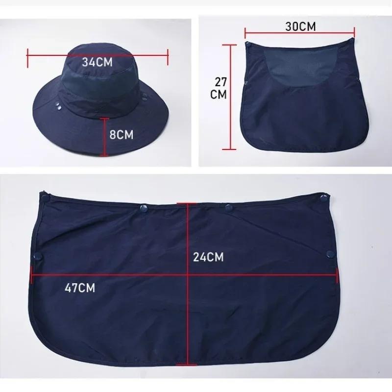 Herrenmode Sommer Outdoor Schnelltrocknend Sonnenschutz Fischerhut Sonnenschutzhut Angeln Atmungsaktiv Sonne Gesichtsschutzhut