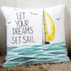 Blue Sea Sail Print Sofa Cushion Cover Pillowcase Home Party Car Bedding