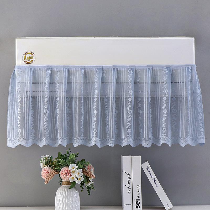 Biely čipkovaný kryt na klimatizáciu 1,5 HP - Elegantná ochrana proti prachu a vetru do spálne.